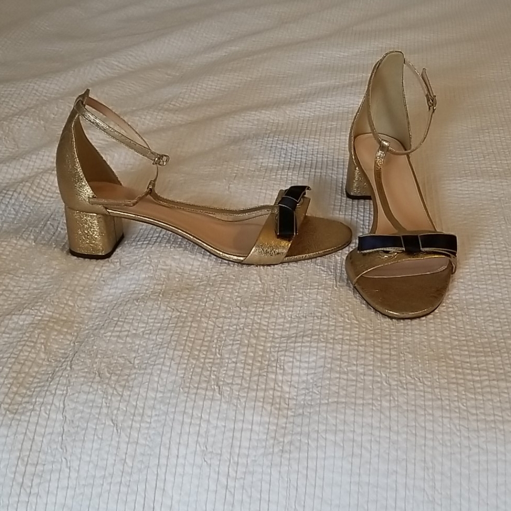 NWOT J Crew Gold Heels